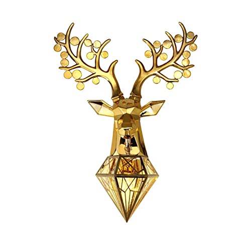 Apliques de pared para interiores Lámpara de pared con forma de animal creativa, lámpara decorativa personalizada de alta gama for sala de estar y dormitorio, lámpara de pared de resina para salón, pa