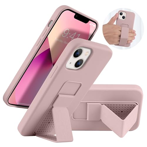 Coque silicone iPhone 13 rose antichoc etui protection militaire stand