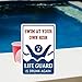 Pool Decorations Outdoor Pool Decor Swim At Your Own Risk Pool Sign Pool Deck Accessories Gifts Funny Warning Safety Plaque Signs For Swimming Pool Beach Water Park Decor Outdoor 8 X 12 Inch
