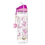 botella unicornio mexico Cuerpo de tritán Smiggle Gold botella de agua rellenable para niñas y niños con boquilla a presión y 650 ml de capacidad  Con dibujos de unicornios