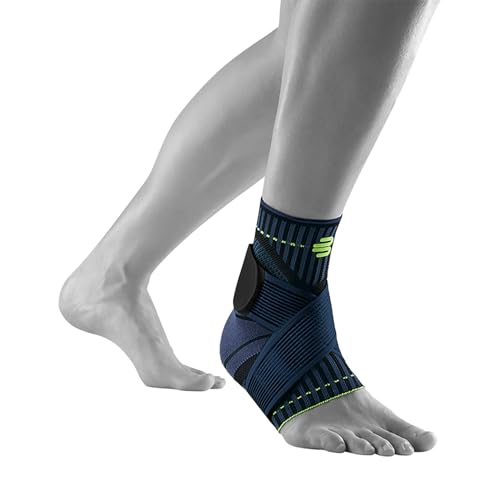BAUERFEIND Sprunggelenkbandage „Ankle Support“ Unisex, 1 Sprunggelenk Bandage für Sport wie Fußball, Fitness und Joggen, Kein Umknicken durch Knöchelbandage, Schwarz, L