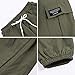 SANGTREE Womens Cargo Pants Drawstring Elastic Waist Tapered Jogger Pants with Pockets,Army Green,XL
