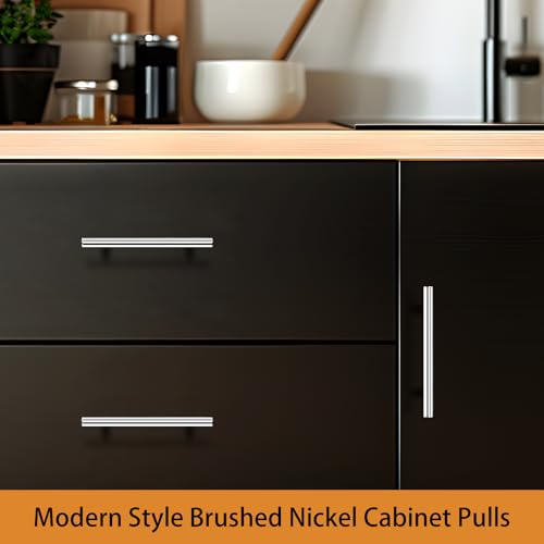 Image of Probrico 5 Pack| Chrome Cabinet Pulls 4 inch Hole Centers, Polished Chrome Cabinet Hardware Stainless Steel Kitchen Cabinet Handles Dresser Pulls T Bar Style