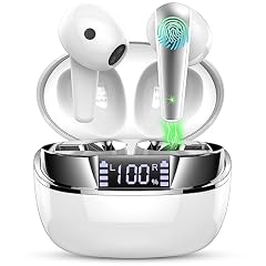 Wireless Earbud Bluetooth, in-Ear Earphones with 4 ENC Mic LED Display Noise Cancelling