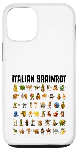 Meme Italien Brainrot Gen-Z Funny Brain Rot Tous Les Personnages Coque pour iPhone 12/12 Pro