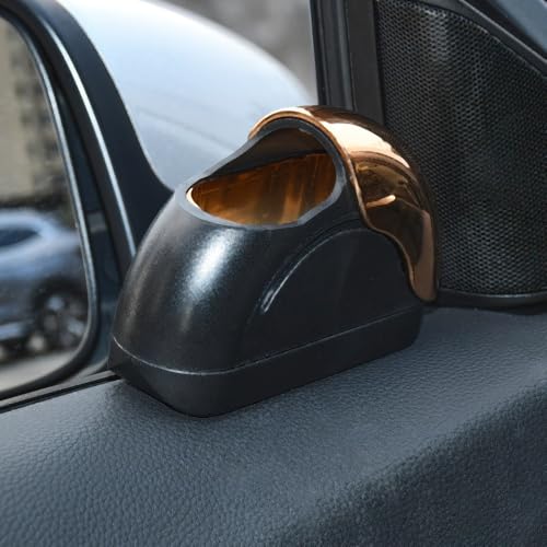 Image of JSCARLIFE Portable Car Ashtray With Lid, Smell Proof Windproof Detachable Auto Truck Ashtray, Mini Trash Can Organizer Car Ashtray for Office, Home (Black)