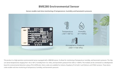 BME280 Environmental Sensor, Temperature Humidity Barometric Pressure Monitoring Module, Support I2C/SPI Interface Compatible with 3.3V and 5V - Image 6