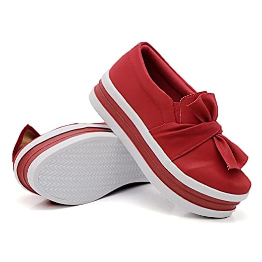 Tenis Slip On Feminino Liso Detalhe Nó sem Cadarço com Sola Alta Reta