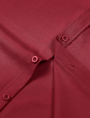 Image of JEMITOP Mens Stretch Wrinkle Free Texture Shirts