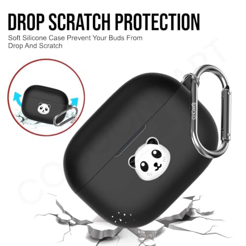 Image of Soft Silicone Case Cover for Realme Buds T310 | Buds N1 (Panda)