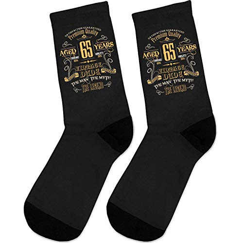 65 Vintage Dude-Funny Mens Womens Birthday 65th Gift Firefighter Years Old Socks