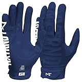 Nxtrnd G1 Pro Men's Football Gloves, Adult Sticky Receiver Gloves (Navy Blue, Medium)