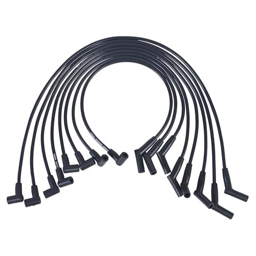 RLP Silicone Spark Plug Wires Set 8.0mm Black Replacement for ...