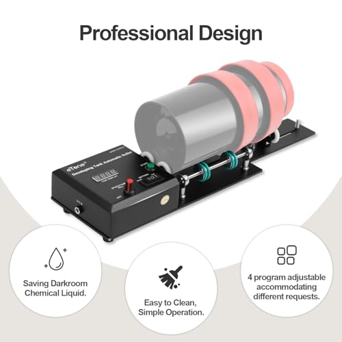 eTone Developing Tank Automatic Roller Darkroom Film Camera Accessories Processing Equipment | Compatible with Jobo AP/1500/Jiancheng/Wigobolt Tanks (Includes Extension for Large Tanks)