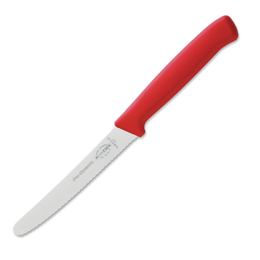 Dick Knives GL296 Pro Dynamic Serrated Utility Knife, 11 cm, Red