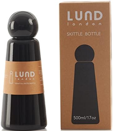 Stainless Steel Water Bottle | 750ml Insulated Water Bottle BPA Free | Cool and Modern Leak Proof Skittle Bottle Flask | Cold for 24+ Hours, Hot for 12 | Pink & Light Grey by Lund London