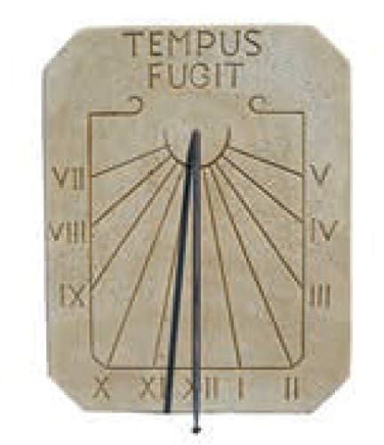 CATART Reloj de Sol para Decorar la Pared Modelo Tempus Fugit 3X38X48cm. | Hormigón Piedra | Reloj Sola para Exterior | Peso: 10Kg.