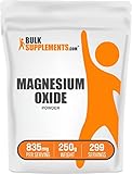 BulkSupplements.com Magnesium Oxide Powder - Magnesium Oxide Supplement, Mineral Supplement - Food Grade & Gluten Free, 835mg per Serving, 250g (8.8 oz) (Pack of 1)