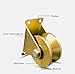 Wcxixo 2 V-Groove Steel Caster Wheel,Heavy Duty Rigid Wheels,Sheave Directional Track Roller,Double Bearing,Gold,for Industrial Machines,Sliding Door,Rolling Gates,Wire Rope Rails