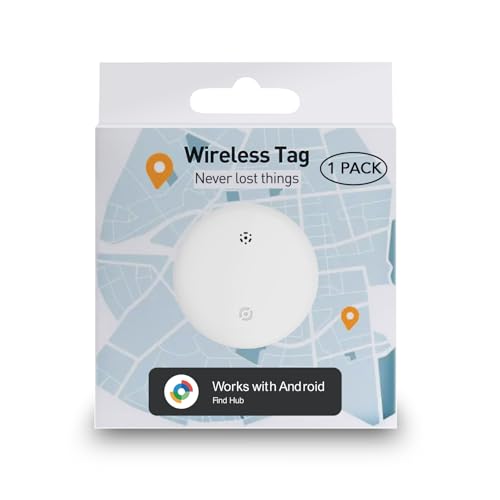 Midlocater Air Smart Tracker Tag for Android, Item Locator Key Finder Works with Find Hub App, Luggage Tracker for Keys, Wallet, Suitcase, IP67 Waterproof, Compatible with Galaxy & Pixel Android Phone