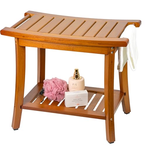 Utoplike Bambus Dusche Bank für Innen, Braun Badezimmer Hocker mit...
