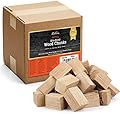 Camerons All Natural Hickory Wood Chunks for Smoking Meat -840 Cu In Box, Approx 10 Pounds-Uniform Size 3"x2"x2" for Even Burning- Kiln Dried Large Cut BBQ Wood Chips for Smoker-Grilling Gifts for Men