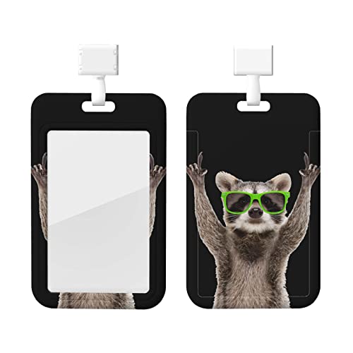 Id Badge Holder With Detachable Lanyard For Women Men,Cute Animals Office Name Credit Card Badgetag,Badge Holder For School,Nurse,Doctor,Teacher - Funny Raccoon #TOP9
