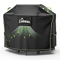 UIRWAY Grill Cover for Outdoor Grill 55 Inch, 600D Heavy Duty Waterproof BBQ Cover, UV & Fade Resistant Gas Grill Covers with Reflective Strip and Air Vent, Black