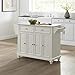 Maykoosh Full Size Kitchen Island with Stone Top & Storage - Portable Kitchen Cart - Modern Kitchen Furniture - White Finish