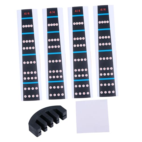 NULYLU 1セット小提琴指位貼無膠指法貼 音練習用シールと弱音器付き 初心