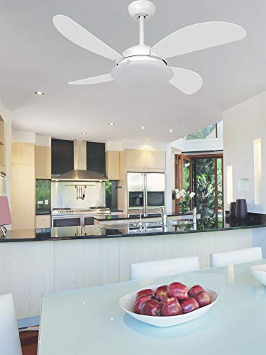 Ventilador De Teto 4 Pás Premium Fly Volare Volare 110v Branco