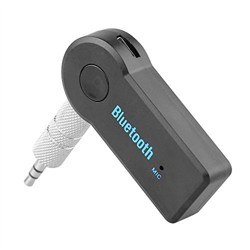 Bluetooth Receiver/Hands-Free Car Kit, Portable 3.5mm Bluetooth Aux Adapter Wireless Music Streaming for Home, Car Audio System, Headphone, Speaker(Bluetooth 4.2,A2DP,40feet Bluetooth Range)