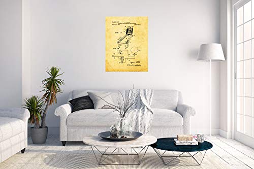 Automatic Ticket-dispensing Skee Ball Machine Patent Print Golden Look (20\" x 24\") M11952