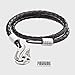 Ocean Bracelet Maori Armband with Fishing Hook Hei Matau for Men Women Polynesian Nautical Surfer Beach Jewelry Gift for Him and Her (M - 6.7