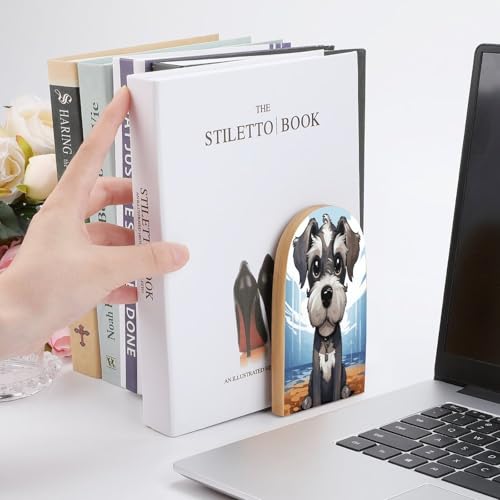 Sujetalibros de Schnauzer para decorar el estante de libros de tu oficina 7