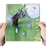 Diese-Klappkarten 3D Pop-up Karte - Design Faultier mit versteckter Notiz - 15x20cm Geburtstagskarte - Karte für Gutschein - Glückwunschkarte mit 3D Pop Up Effekt - Geschenke Karte