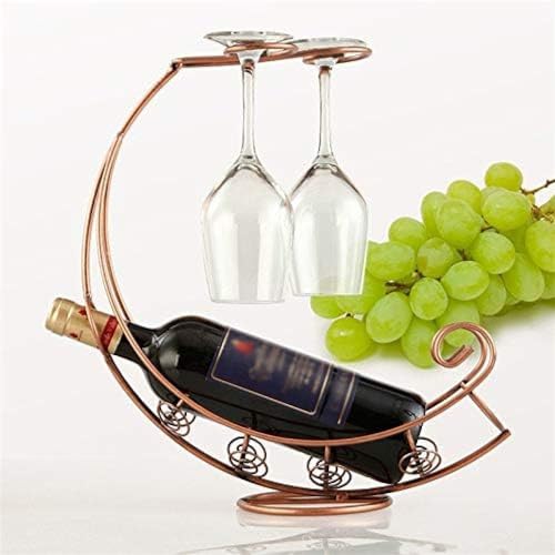 Soporte de vino metálico vintage para botellas miniatura 4