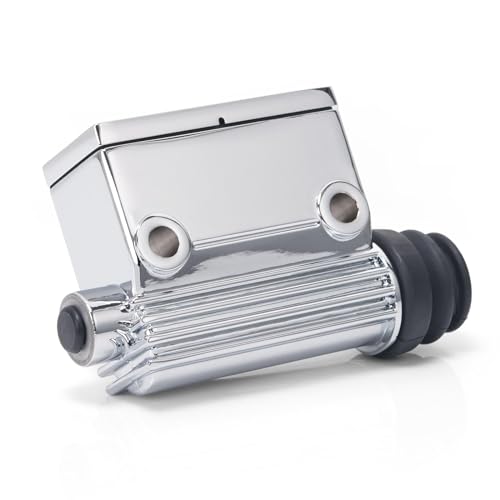 KiWAV Rear Master Cylinder Brake 5/8 inch Bore Chrome Billet compatible for Harley-Davidson OEM# 42453-82A 42454-82
