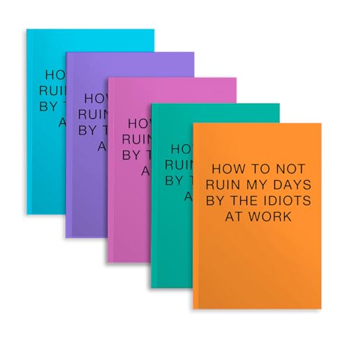 Image of 5 PCS Notebook Journal, Notebooks for Work, Note Taking Writing Funny Office Accessories Gag Gifts for Employer Mentor Friend Manager Christmas Boss Day Retirement 5.7 x 8.3 Inches 41 Sheets