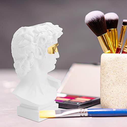 Cabilock 1 Unidade Cabeça De Gesso De Resina Coquete Vaso De Flores De Escultura Bonsai De Vasos De