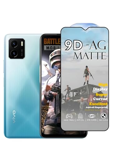 Image of Premium Tempered Glass forvivo y15s /vivo y15c matte finish glass, Pack of 1 Full Screen Coverage gaming matte Screen Protector Guard (vivo y15s /vivo y15c)