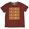 Rock Off officially licensed products Blink-182 Logo Repeat Ringer T Shirt XXL Red #2