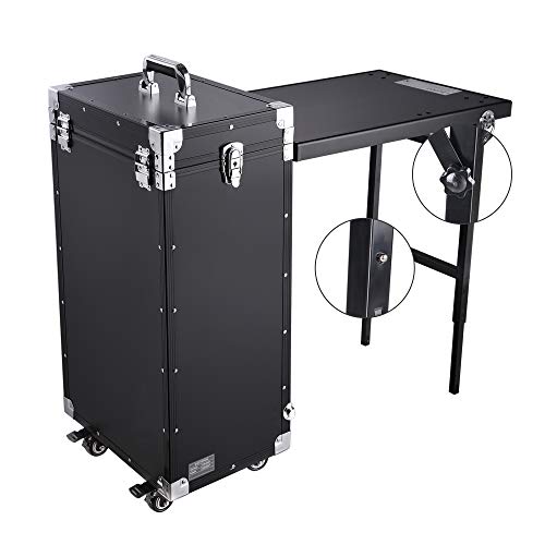 Byootique Nail Art Train Case Workstation Trolley Desk with Makeup Shoulder Bag - Thumbnail 3