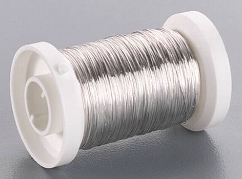 Knorr Prandell 216464718 Silberdraht Ø 0,25 mm 50 m, versilbert mit Kupferkern, grau Cover