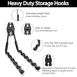 3-H Heavy Duty Garage Hooks, 46 Pack Wall Storage Organizer,Black - Image 4