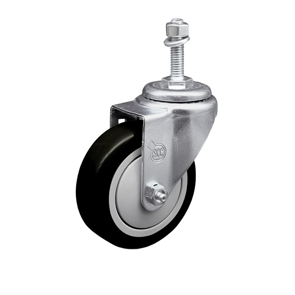 Polyurethane Swivel Threaded Stem Caster w/4