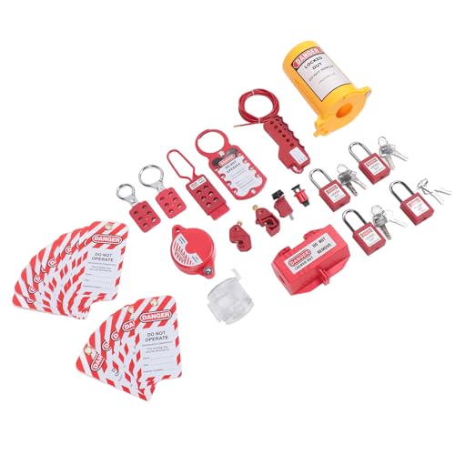 Kit de Etiquetagem de Bloqueio Profissional Com Cadeados de Segurança e Fechaduras de Disjuntor para