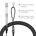 RamboCables 20m/66ft OM3 Industrial TPU Fiber Patch Cable Outdoor Armored, LC to LC Outdoor Fiber Optic Cable Multimode, 10GB Duplex 50/125um with Pulling Eye Kit Installed on one end, OD 3MM