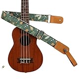 1 Stück Ukulelengurt von Music First (Wert $ 7,99) + 1 goldener Gurt Nagel als kostenloses Geschenk. (die Ukulele im Bild ist nicht im Lieferumfang enthalten)