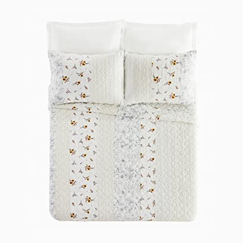 Jessica Simpson Endora 3-Piece Quilt Set, King, White #TOP2